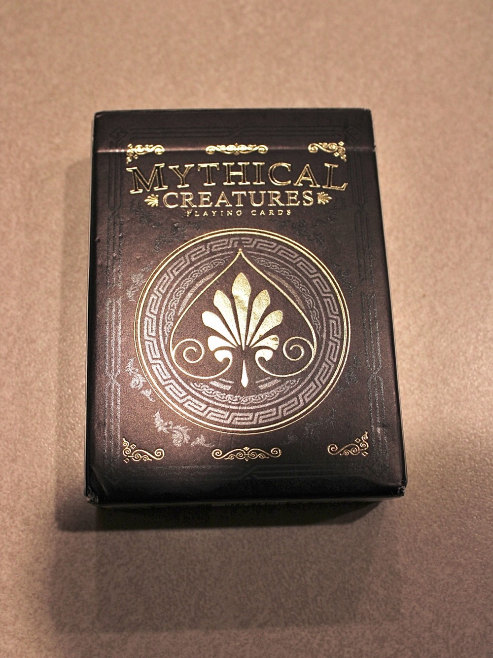 Mythical Creatures Playing Cards - Gold & Black